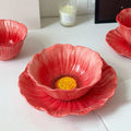 Multifunctional American Style Ceramic Flower Plate Light Luxury Modern Dining Plates Household Decorative Bowl Kitchen