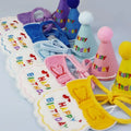 Cat Dog Birthday Bib and Party Hat Mini Doggy Cat Adjustable Bandana Scarf Pet Birthday Outfit Puppy Supplies