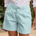 Cotton Linen Solid Shorts For Women Button High Waist Summer Loose Casual Pockets Shorts Female Pants Women Clothing