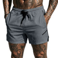 Men's new breathable mesh quick-drying sports shorts with a drawstring waistband, suitable for casual and fashionable sports wea