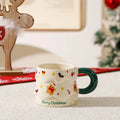Cartoon Christmas high appearance level Mark ceramic water cup lid spoon cute gift box birthday creative souvenir