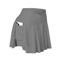 Womens Tennis Skirt with Pockets Crossover High Waisted Athletic Golf Skorts Running Workout Skirts 2 in 1 Fashion Streetwear