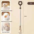 2 In 1 Retractable Cat Teaser Wand, Double-Sided Pet Massager Interactive Kitten Grooming Itch Relief Toy