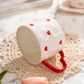 Cute INS style Ceramic Mug Creative Hand-Painted Love Heart Coffee Cup Couples Cup Breakfast Milk tea Mug Valentine's Day Gift
