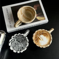 Unique INS Ceramic Coffee Cup Hand Pinched Plaid Water Cups Heat-resistant U-shaped handle Irregular Chessboard Mugs Breakfast