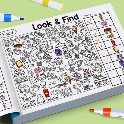 Find Items Coloring & Drawing Book - Fun Concentration & Attention Exercise Early Education Activity Book