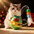 Roly-Poly Toy Tumbler Cat Toys Catnip Feather Teaser Wand Rotating Turntable Interactive Kitten Chew Toy Pet Supplies