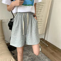 American Street Pure Cotton Summer Shorts for Women, Loose and Casual, Sporty Wide Leg Shorts, Casual Shorts
