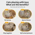 Smart Hide and Seek Cat Toy Electric Thermal Sensing Cat Catch Cover Real Mouse Squeaky Touch Activated Feather Teaser Wand