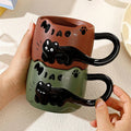 Stacking Cat Mug Coffee Tea Cup Cute Cartoon Design Stacking Creative Adorable Ceramic Fun Gift For Daily Household Use Mug