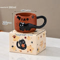 Stacking Cat Mug Coffee Tea Cup Cute Cartoon Design Stacking Creative Adorable Ceramic Fun Gift For Daily Household Use Mug