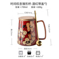 700ml Large Capacity Coffee Cup Office Water Drinkware Chinese Style Hand-painted Cups Ceramic Mug Fathers Day Gifts