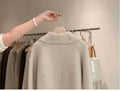 Zipper 100% pure cashmere cardigan ladies knitted coat thickened sweater lapel loose autumn and winter.