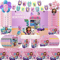 Gabby Dollhouse Birthday Party Supplies Plates Cups Tablecloth Napkins Gabby Cat Birthday Decoration Supply Kit Kids Party Favor
