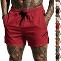 Men's new breathable mesh quick-drying sports shorts with a drawstring waistband, suitable for casual and fashionable sports wea