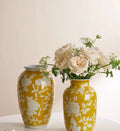 Ceramic Vase Chinese-style Retro Bottle Yellow Blue and White Porcelain Flowerpot Flower Vase Home Decoration Accessories