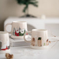 Christmas Snow House Ceramic Coffee Mug, 12oz Winter Village Coffee Cup, Cute Holiday Mug for Christmas Gift