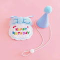1set Cute puppy kitten birthday hat and scarf dog hat scarf pet birthday supplies cat and dog accessories