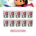 New Gabby Cat Birthday Party Decorations Gabbys Dollhouse Cup Plate Balloons Happy Banner Supplies for Kids Favors Girl Gifts