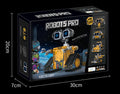 Digital display 5-in-1 transformable robot model assembly, remote control robot building blocks toy, children's toy gift