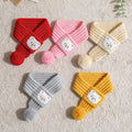 Dog Knitted Scarf Red Knit Scarves with Fuzzy Pompom Neck Warmer Bandana Xmas Holiday Winter Pet Puppy Cat Costume