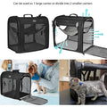 Wakytu two-in-one foldable cat center Transport box. Cat car transportation. Two cat and dog double pet transportation bags
