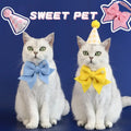 Pet Party Decoration Set Cat Dog Birthday Hats Dog Collar Cute Headband Adjustable Bow Tie Pet Birthday Decoration Supplies