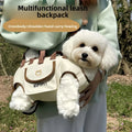 Cat bag dog bag outdoor portable breathable pet traction backpack hand carry diagonal span out lightweight travel strap artifact