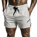 Men's new breathable mesh quick-drying sports shorts with a drawstring waistband, suitable for casual and fashionable sports wea