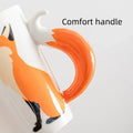 360ML 3D Fox Ceramic Cups Cartoon Animal Pattern Coffee Mugs Afternoon Tea Anti-scalding Milk Mug Home Office Kid Gifts Cup