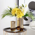 Nordic Ceramic Vase Golden Vase Flower Arrangement Pot Flower Storage Container Home Living Room Desktop Decor Friend's Gift
