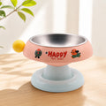 Stainless Steel Elevated Cat Dog Bowl Detachable Anti-Tip Pet Feeding Bowl Cute Food Water Bowl with Neck Support