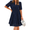 Women's Long Simple Casual Solid Hollow Out Pure Cotton Holiday Style High Waist Fashion Mid-Calf Summer Dresses NEW Vestidos