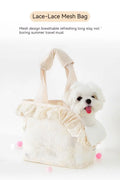 Onecute Lace Pet Carrier Bag - Handheld Shoulder Puppy Purse for Small Dogs, Chihuahua, Cats - Dog Walking Accessories