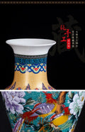Jingdezhen Floor-standing Ceramic Large Flower Vase for Floral Arrangement Simple European-style Living Room Modern Home Decor C