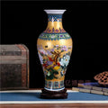 Jingdezhen Floor-standing Ceramic Large Flower Vase for Floral Arrangement Simple European-style Living Room Modern Home Decor C