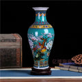 Jingdezhen Floor-standing Ceramic Large Flower Vase for Floral Arrangement Simple European-style Living Room Modern Home Decor C