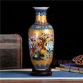 Jingdezhen Floor-standing Ceramic Large Flower Vase for Floral Arrangement Simple European-style Living Room Modern Home Decor C