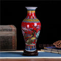 Jingdezhen Floor-standing Ceramic Large Flower Vase for Floral Arrangement Simple European-style Living Room Modern Home Decor C